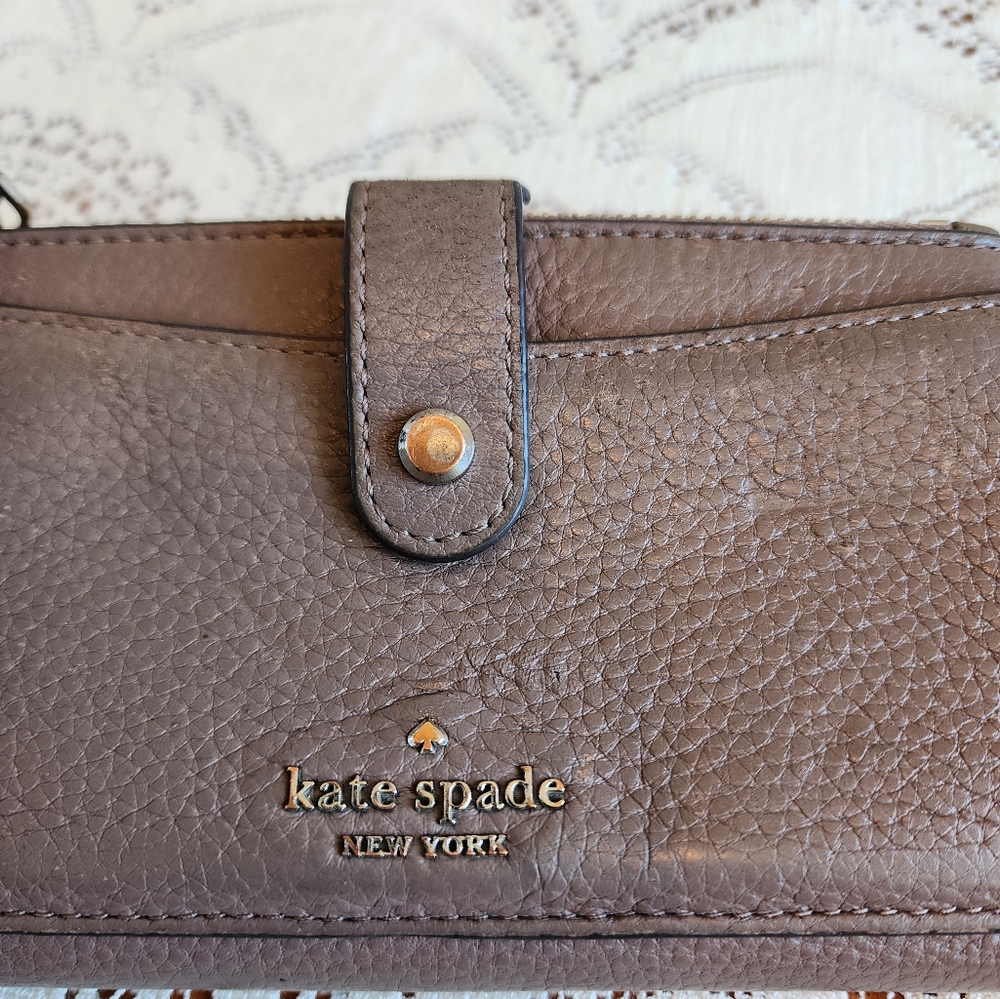Kate Spade Gray Leather Wallet